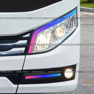 Cặp decal dán đèn demi xe THACO BLUESKY TB120S, chất liệu Decal cao cấp,  không bong tróc, phai màu