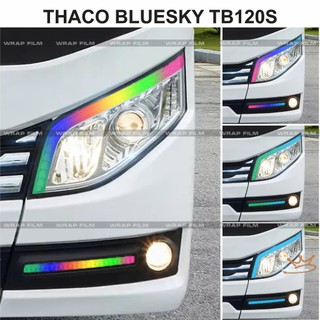 Cặp decal dán đèn demi xe THACO BLUESKY TB120S, chất liệu Decal cao cấp,  không bong tróc, phai màu