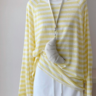 Áo Phông  Mỏng Kẻ Sọc Oversize Dài Tay Trẻ trung Phong Cách Cusual ,Vintage Phối đồ