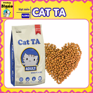 Thức Ăn Hạt Cho Mèo Trưởng Thành 4,5kg Vị Gà Tây Cá Ngừ Giúp Lông Óng Mượt - Cat TA