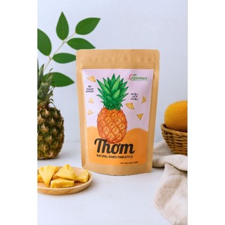 Thơm sấy dẻo ( Khóm hoa sấy ) nguyên chất không đường, ăn vặt giảm cân - Dried Pineapple no sugar added | Légumes Việt N