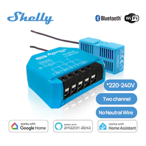 Shelly 2L Gen3 Công tắc thông minh WiFi Điều khiển chính xác kênh đôi Không cần dây trung tính
