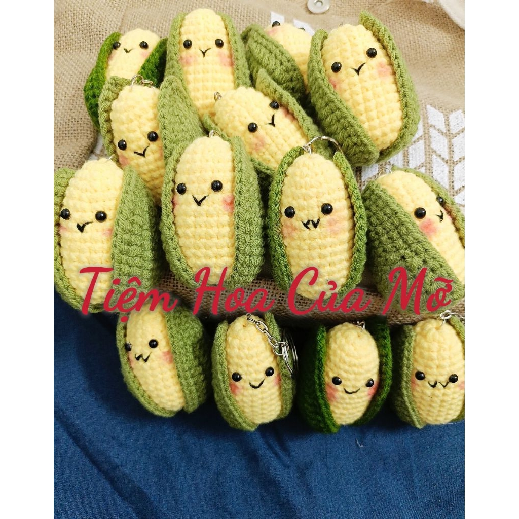 Móc Khoá Bắp Ngô Xinh Xắn , Móc Khoá Len Handmade