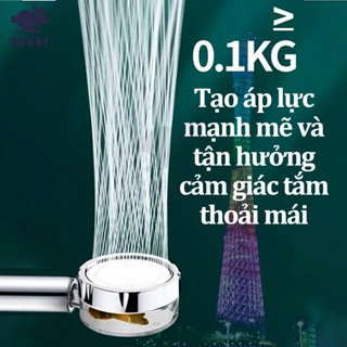Bộ vòi sen quạt vàng 360 độ，Áp Cao Cấp Có Cánh Quạt Xoay 360 Độ Kèm Dây 1,5 Mét, Tay sen Nano Có Lõi Lọc Tia Nước Massag