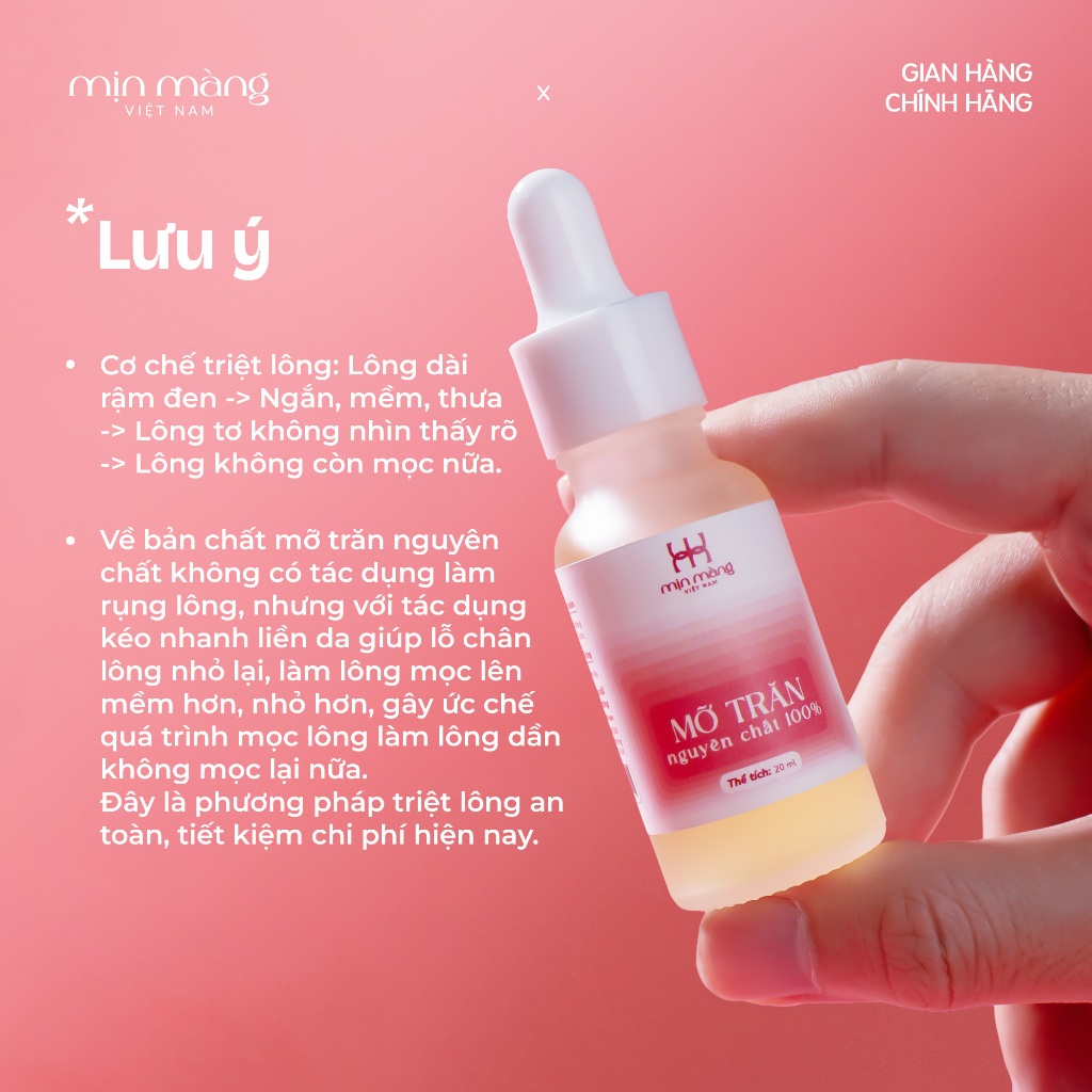 Mỡ Trăn Triệt Lông Nguyên Chất, An Toàn, Ức Chế Quá Trình Mọc Lông, Mờ Rạn Da, Lành Vết Bỏng