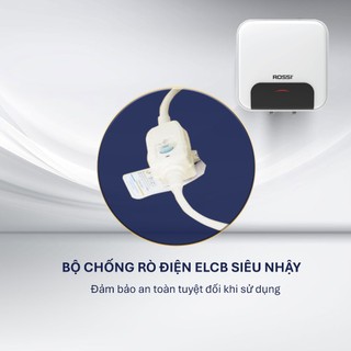 Bình nước nóng gián tiếp Rossi Blanc dáng vuông dung tích 15L/20L/30L