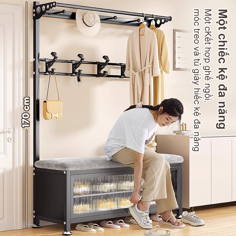 𝐎𝐥𝐢𝐟𝐞 Kệ Giày Đa Năng Kệ Giày Chống Bụi Giá Treo Áo Phong Cách Mới Kệ Để Giày Có Nhiều Móc Treo Đồ Tiện Tích