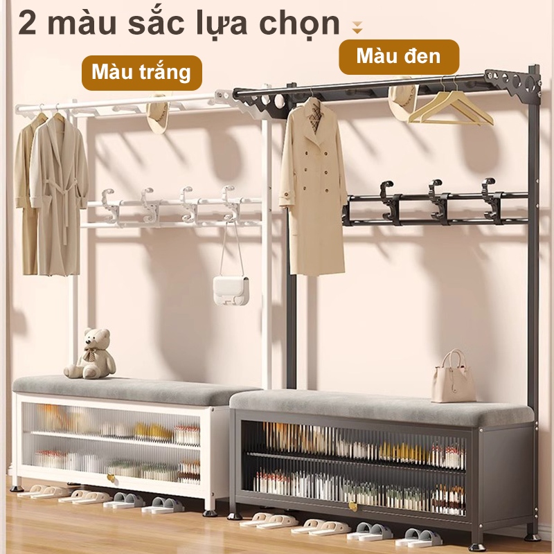 𝐎𝐥𝐢𝐟𝐞 Kệ Giày Đa Năng Kệ Giày Chống Bụi Giá Treo Áo Phong Cách Mới Kệ Để Giày Có Nhiều Móc Treo Đồ Tiện Tích