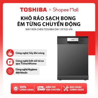 [Giao hàng + Lắp đặt toàn quốc] Máy rửa chén Toshiba DW-15F7(G)-VN - 15 Bộ Châu Âu - Hàng chính hãng