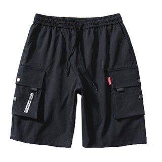 ⚡️ VẢI ĐẸP - ẢNH THẬT ⚡️ Quần short Túi Hộp phối dây Unisex, QUẦN ĐÙI LỮNG NAM NỮ CHẤT KAKI ĐEN