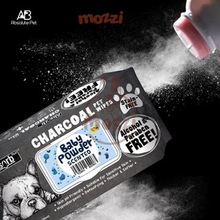 Khăn ướt cho chó mèo Kháng khuẩn than hoạt tính Absorb Charcoal Absolute