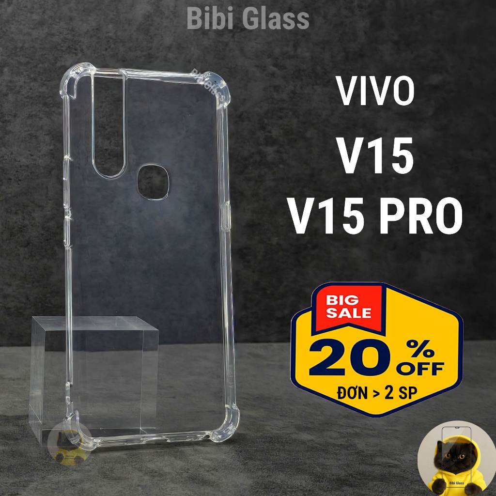 Ốp lưng Vivo V15 silicon nhựa dẻo trong suốt cao cấp chống sốc bảo vệ camera Vỏ bao đt vv
