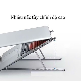 KỆ ĐỠ MÁY TÍNH LAPTOP CHỐNG NÓNG - Giá Đỡ Laptop Nhôm Nguyên Khối Sang Trọng-Giá Đỡ Tản Nhiệt Cho Laptop Chống Trượt