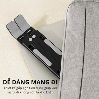 KỆ ĐỠ MÁY TÍNH LAPTOP CHỐNG NÓNG - Giá Đỡ Laptop Nhôm Nguyên Khối Sang Trọng-Giá Đỡ Tản Nhiệt Cho Laptop Chống Trượt