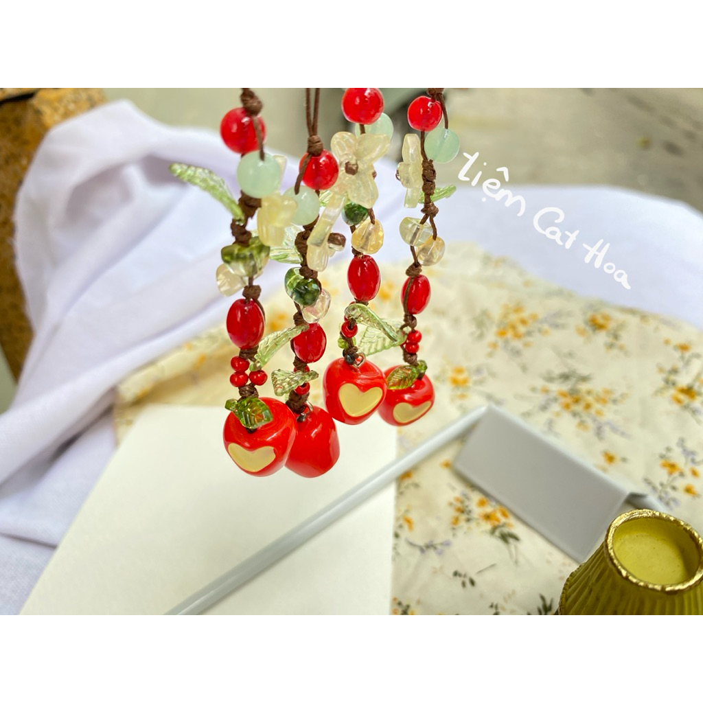 Dây treo handmade táo | Tiệm Meow Bông | Shopee Việt Nam