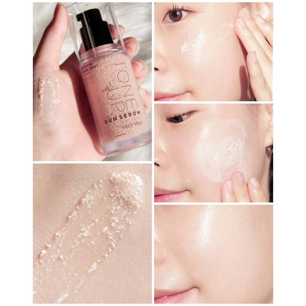 Kem chống nắng nâng tone Sun Serum Vely Vely Vitamin Dark Spot Tone-up 30ml