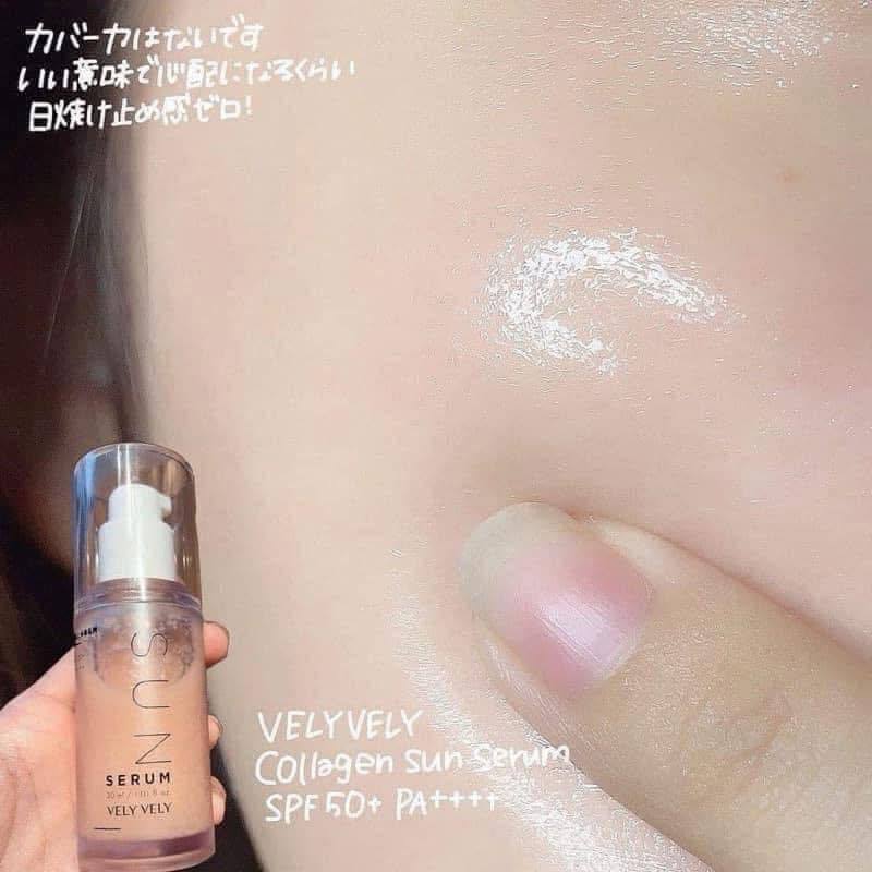 Kem chống nắng nâng tone Sun Serum Vely Vely Vitamin Dark Spot Tone-up 30ml