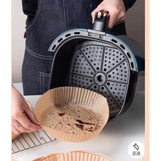 Set giấy nến lót nồi chiên không dầu giúp chống dính hạn chế bẩn dầu mỡ dễ vệ sinh sau khi nấu