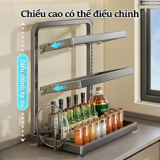 Gslife Kệ Gia Vị Để Bàn Đa Năng, Chất Liệu Thép Bền Đẹp, Tiết Kiệm Không Gian