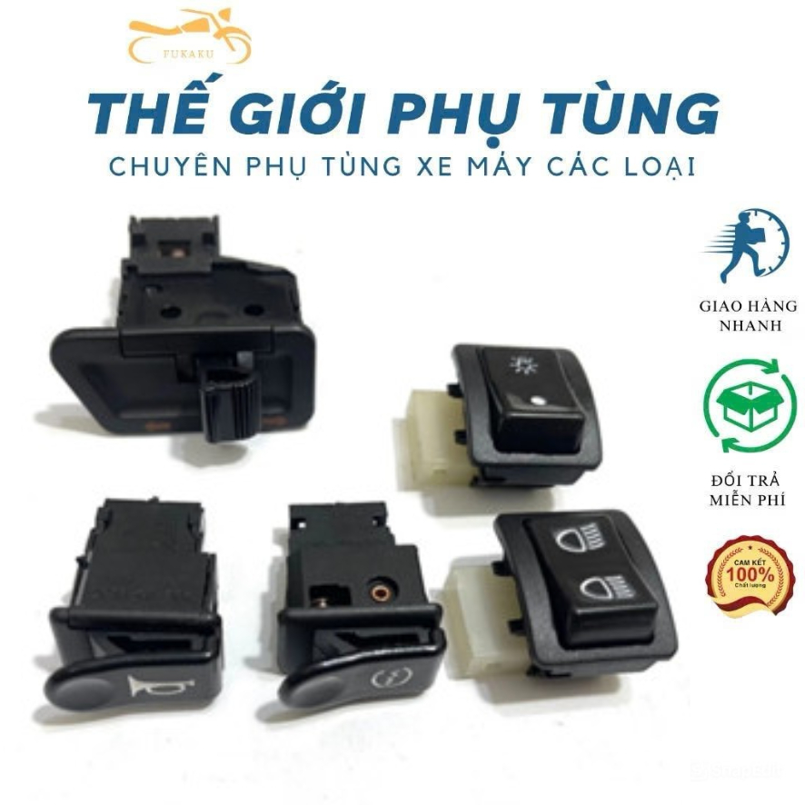 Nút Công Tắc Xe Wave Rs, Wave A100, Wave S100, Wave 50cc Hàng Cao Cấp