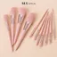 Bộ Cọ Trang Điểm Make Up Cá Nhân Chuyên Nghiệp 11 Cây Màu Hồng Pastel Mềm Mịn Bám Phấn