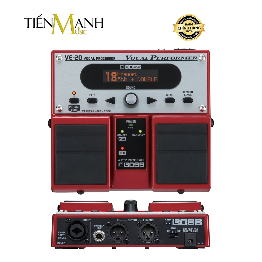 Bàn Đạp Phơ Boss VE-20 - Vocal Processor Stompbox Tạo tiếng Bè, Vang ...
