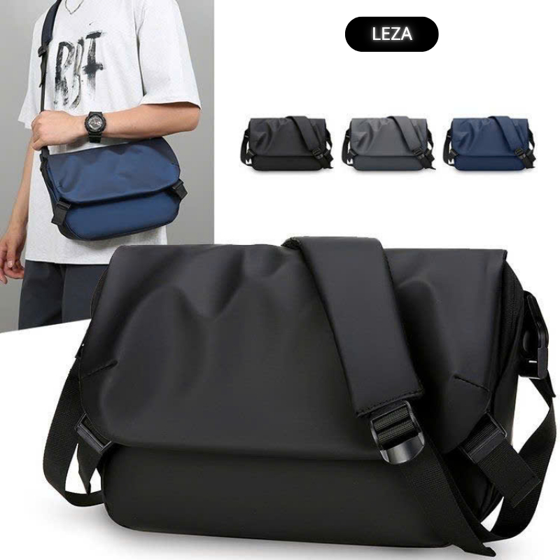 Túi đeo chéo LEZA đi làm đi học unisex vải chống nước cao cấp ,Túi thời trang đựng laptop 15.6 inch sách vở đồ dùng