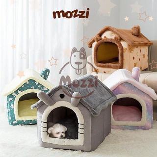 Nhà nệm cho chó mèo có mái viền bông mềm tháo rời