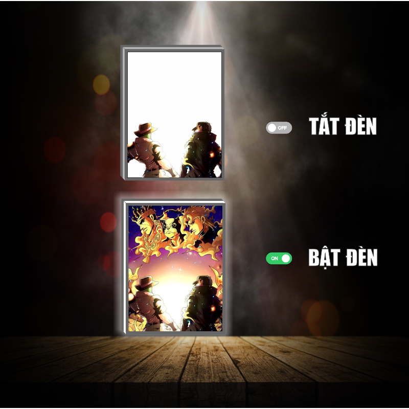 Tranh đèn led 3D đổi màu JoJo - Tranh đèn led 3D  trang trí bàn làm việc, đèn ngủ