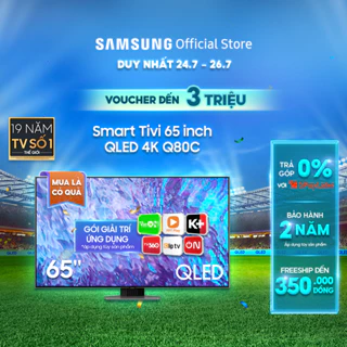 Smart Tivi Samsung QLED 4K 65 inch QA65Q80CAKXXV - 2023