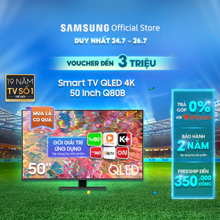 Smart Tivi QLED Samsung 4K 50 Inch QA50Q80BAKXXV - Miễn phí lắp đặt