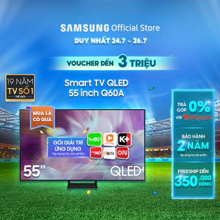 Smart Tivi Samsung 55 Inch QLED 4K QA55Q60AAKXXV - Model 2021 - Miễn phí lắp đặt:
