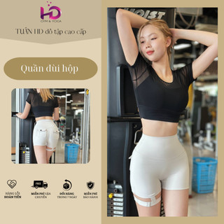 Quần Jogger Túi Hộp Thể Thao Nữ Chất Liệu Thun Poly Nâng Mông Tập Gym Chạy Bộ Thấm Hút Mồ Hôi
