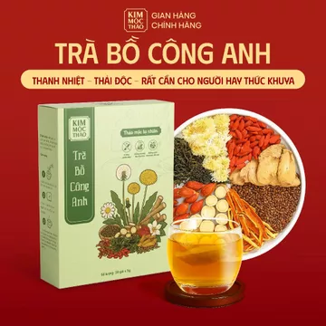 Trà Bồ Công Anh Kim Mộc Thảo túi lọc hỗ trợ thanh lọc cơ thể, cải thiện tiêu hóa, làm đẹp da