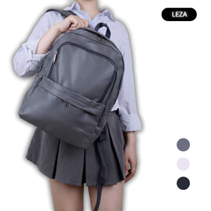 Balo nam nữ đi học balo da pu nam nữ ulzzang chống thấm nước basic trơn đựng laptop