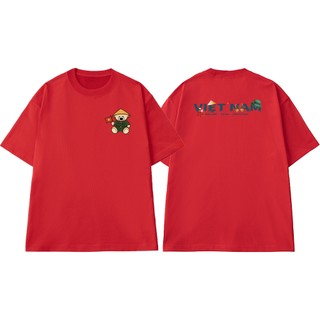 Áo Thun NGỐ TEE Chú Gấu Bộ Đội Việt Nam Độc Lập - Tự Do - Hạnh Phúc Vải Cotton 100 Thoáng Mát