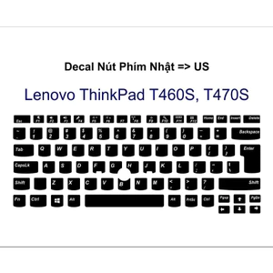 Bộ Decal Nút Phím Chuyển Ký Tự Nhật Sang US Cho Laptop Lenovo Thinkpad T460S, T470S