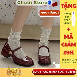 Giày lolita nữ da PU tổng hợp dệt vải đế cao su dễ phối đồ thanh lịch nữ tính nhẹ nhàng