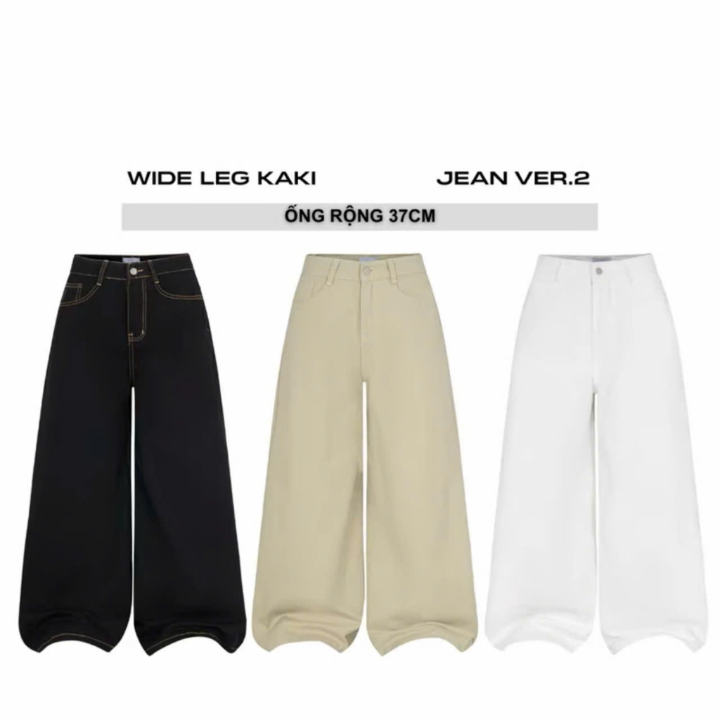 Quần Jeans Ống Rộng Joolate Tôn Dáng Cạp Cao Unisex (Ống 37cm) - Q.Ong371