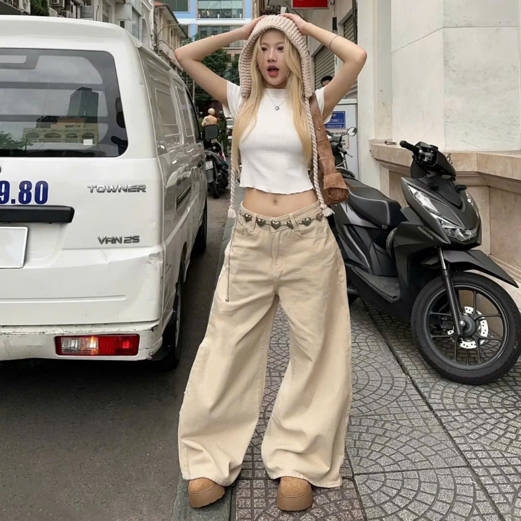 Quần Jeans Ống Rộng Joolate Tôn Dáng Cạp Cao Unisex (Ống 37cm) - Q.Ong371