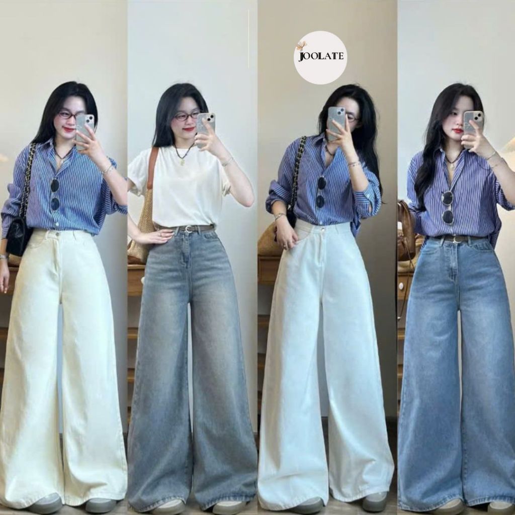Quần Jeans Ống Rộng Joolate Tôn Dáng Cạp Cao Unisex (Ống 37cm) - Q.Ong371