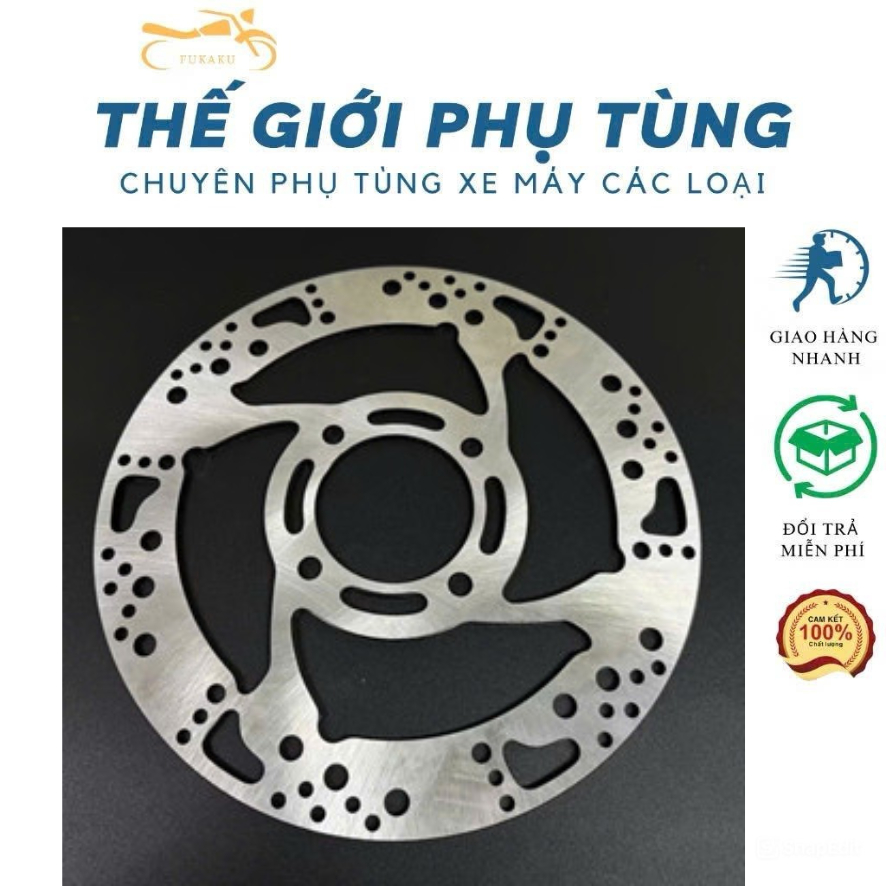 Đĩa Thắng Trước Phay Thái 4 Lỗ Size 220mm Gắn Được Nhiều Dòng Xe Hàng Cao Cấp