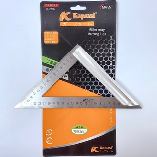 Thước e ke tam giác vuông cân 200mm KAPUSI Nhật Bản, nhôm cao cấp, Bh 12 tháng Kouritsu Official Store
