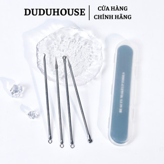Bộ Dụng Cụ Nặn Mụn 5 Món Bằng Thép Không Gỉ Làm Sạch Da Mặt