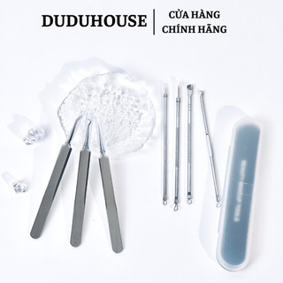 Bộ Dụng Cụ Nặn Mụn 5 Món Bằng Thép Không Gỉ Làm Sạch Da Mặt