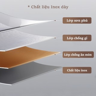 GSlife  Kệ nhà bếp đa năng 2/3 tầng khay hứng nước tháo rời, thép không gỉ 304 bền