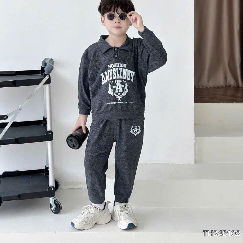 Áo và Bộ Dài Tay Bé Trai Loco Tohee Thu Đông Size 80-140 (9-30kg) Mềm Mại Ấm Áp
