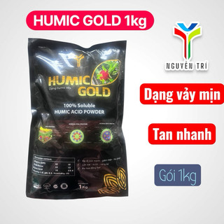 Phân Bón Humic Gold Hữu Cơ Mỹ (Gói 1kg) - Siêu Kích Rễ, Cải Tạo Đất, Giải Độc Phèn, Humic Acid Đậm Đặc Tan 100%