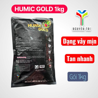 Phân Bón Humic Gold Hữu Cơ Mỹ (Gói 1kg) - Siêu Kích Rễ, Cải Tạo Đất, Giải Độc Phèn, Humic Acid Đậm Đặc Tan 100%