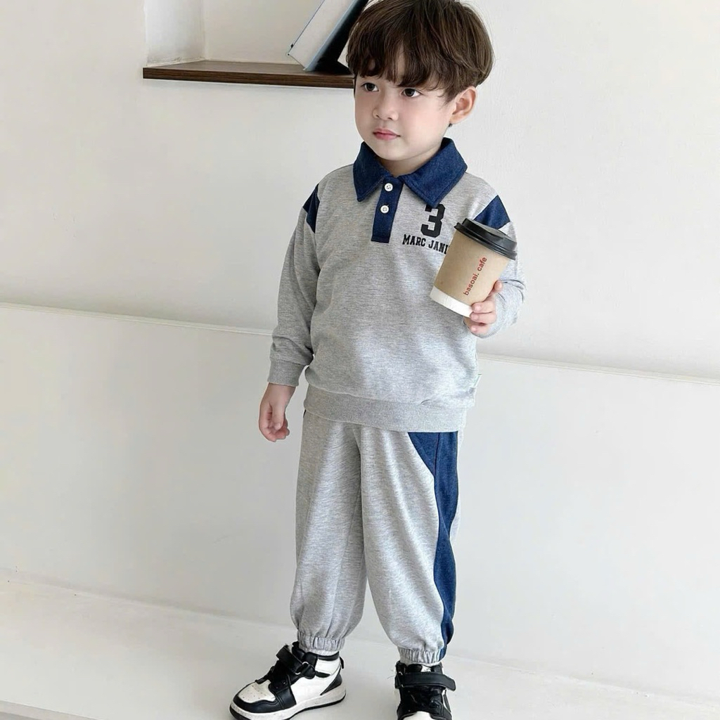 Áo và Bộ Dài Tay Bé Trai Loco Tohee Thu Đông Size 80-140 (9-30kg) Mềm Mại Ấm Áp